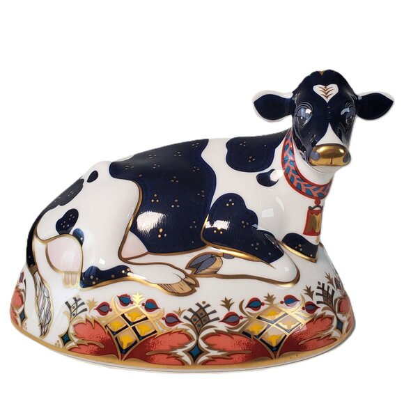 Royal Crown Derby Friesian Cow “Buttercup” figurine – 2001, Fine Bone China - Picture 1 of 7